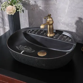 Овални Баня Цзиндэчжэнь керамична мивка мивка, Плот, Мивка, Мивки За Баня овална тоалетка